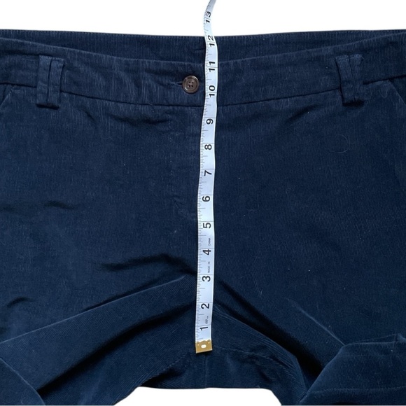 Garnet Hill Wide Leg Cropped Corduroy Pants Navy - Picture 10 of 12